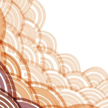 Abstract Round composition of round elements. scales simple Nature Asian wave 스톡 일러스트