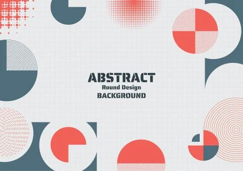 Abstract round design background modern shape design and halftone Stock Illustration