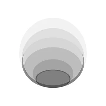Abstract round design creating soft shadow layers Stock Illustration