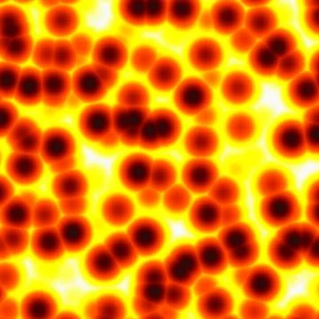 Abstract Round Dot Pattern In Black Red And Yellow Color Stock Illustration