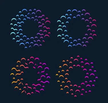 Abstract round explosion. Network data base. Pharmacy laboratory signs. Innovate Illustrazione stock