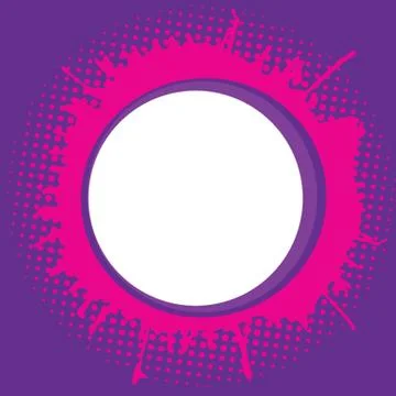 Abstract round frame with ink spots . Stock Illustration