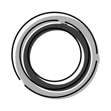 Abstract round frame minimal design element Stock Illustration