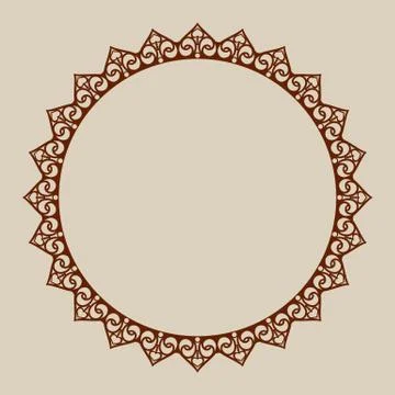 Abstract round frame with swirls Stock Illustration