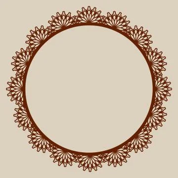 Abstract round frame with swirls Stock Illustration