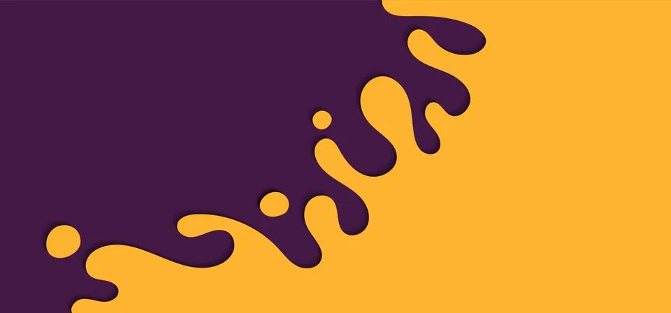 Abstract round fun shape design artwork of yellow and purple color design Stock Illustration