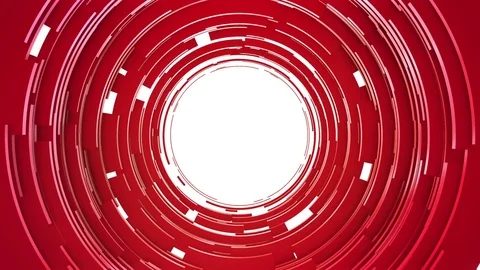 Abstract round geometric background with moving circle tunnel Stock Footage 84925249