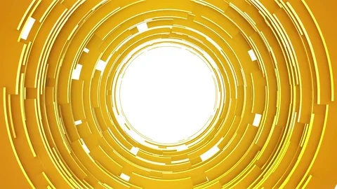 Abstract round geometric background with moving circle tunnel Stock Footage 84926642