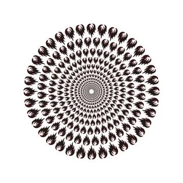 Abstract round geometric  Stock Illustration