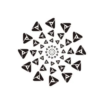 Abstract round geometric Stock Illustration