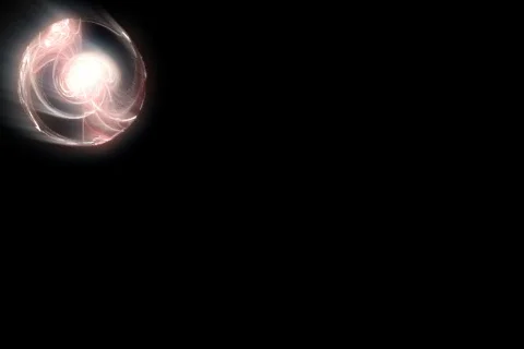Abstract round glowing piece in corner of digital animation Stock Footage 91541