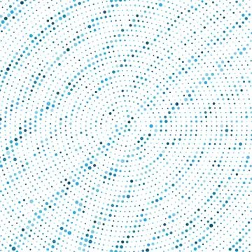 Abstract round halftone dotted pattern Stock Illustration