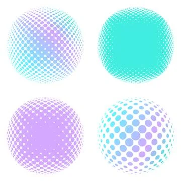 Abstract round halftone elements Illustrazione stock
