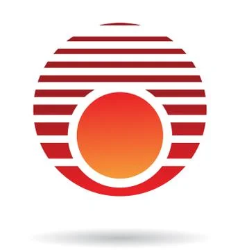 Abstract round logo icon Stock Illustration