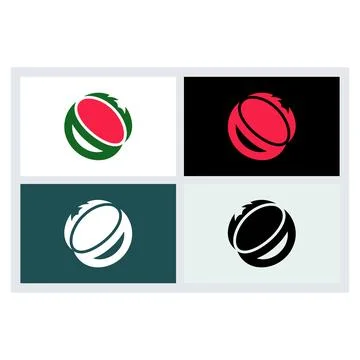 Abstract Round Logo Icon Set Vector Design Stock Illustration
