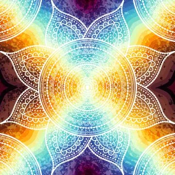 Abstract round mandala pattern Stock Illustration