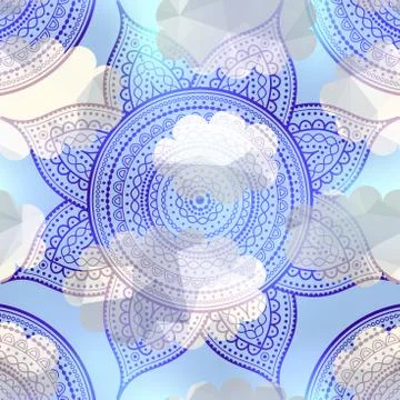 Abstract round mandala pattern 스톡 일러스트