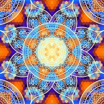 Abstract round mandala pattern Stock Illustration