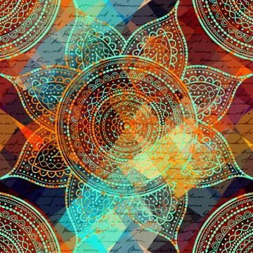 Abstract round mandala pattern Stock Illustration