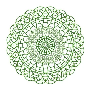 Abstract round mandala pattern. Ornamental arabesque. Vector design element. Illustrazione stock