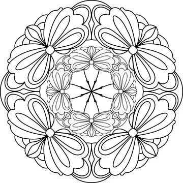 Abstract round mandala pattern. Ornamental arabesque. Vector design element. Stock Illustration