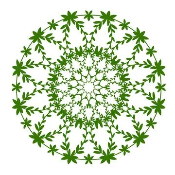 Abstract round mandala pattern. Ornamental arabesque. Vector design element. Stock Illustration