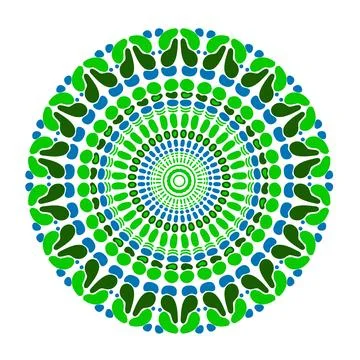Abstract round mandala pattern. Ornamental arabesque. Vector design element. Stock Illustration