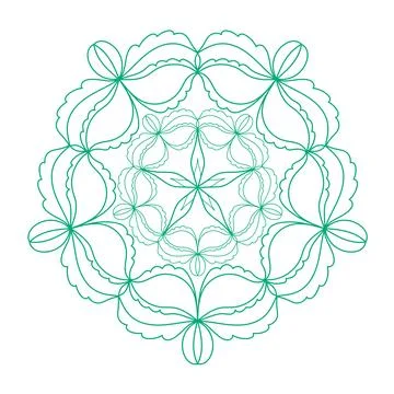Abstract round mandala pattern. Ornamental arabesque. Vector design element. Stock Illustration