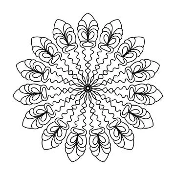 Abstract round mandala pattern. Ornamental arabesque. Vector design element. Stock Illustration