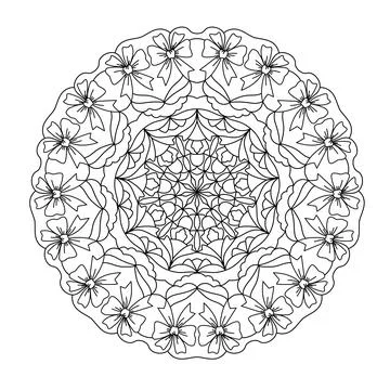 Abstract round mandala pattern. Ornamental arabesque. Vector design element. Stock Illustration