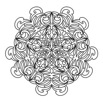 Abstract round mandala pattern. Ornamental arabesque. Vector design element. Illustrazione stock