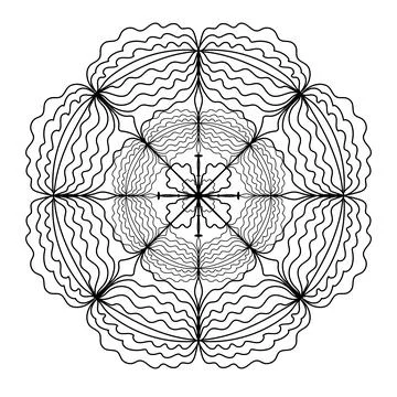 Abstract round mandala pattern. Ornamental arabesque. Vector design element. Stock Illustration