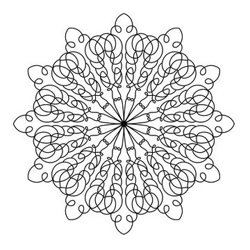 Abstract round mandala pattern. Ornamental arabesque. Vector design element. 스톡 일러스트