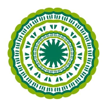 Abstract round mandala pattern. Ornamental arabesque. Vector design element. Illustrazione stock