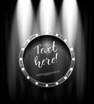 Abstract round metal frame Stock Illustration