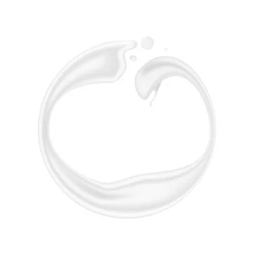 Abstract Round Milk Ring Splash On White Stock Illustration