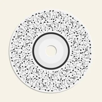 Abstract round musical background Stock Illustration