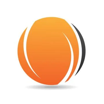 Abstract round orange logo icon Stock Illustration