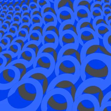 Abstract round pattern blue black Stock Illustration