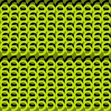 Abstract round pattern lime green olive green black Stock Illustration