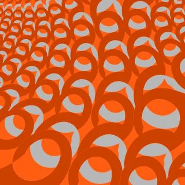 Abstract round pattern orange red brown gray Stock Illustration