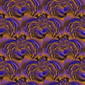 Abstract round pattern purple gold brown shifted Stock Illustration