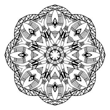 Abstract round pattern with snakes elements Stock Illustration
