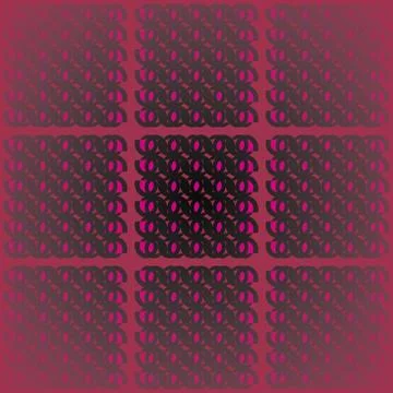 Abstract round pattern in squares red magenta gray centered blurred Stock Illustration