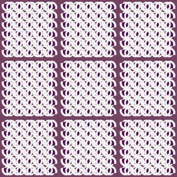 Abstract round pattern in squares white purple Stock Illustration