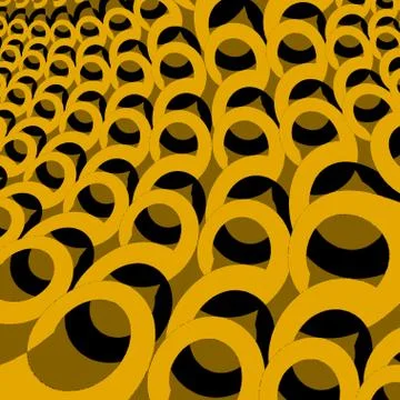 Abstract round pattern yellow ocher brown black Stock Illustration