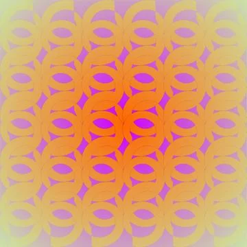 Abstract round pattern yellow orange violet centered Stock Illustration