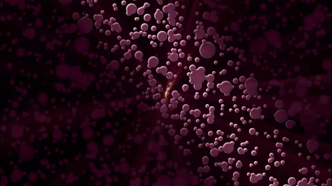 Abstract round pink yellow-orange sphere glows with brightly glowing Stock Footage 255242678
