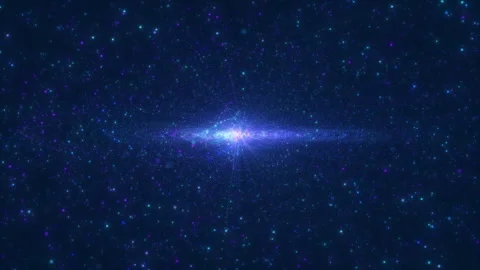 Abstract round planar source of particles in a force field Stock Footage 248984231