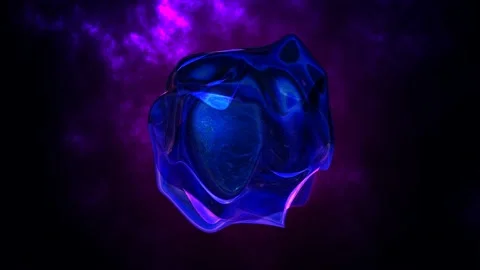 Abstract round purple sphere liquid iridescent futuristic swirling, abstrac.. Video stock 229801340